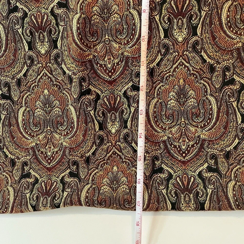 Pottery‎ Barn Outlet Square Pillowcase Orange Black Embroidered Baroque Sham